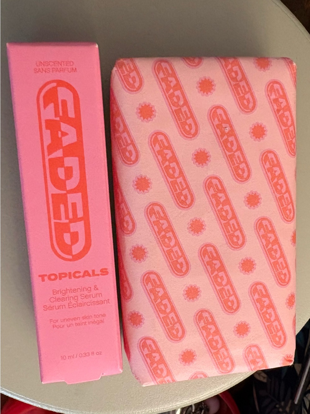 Topicals FADED Brightening & Clearing Serum and bar soup